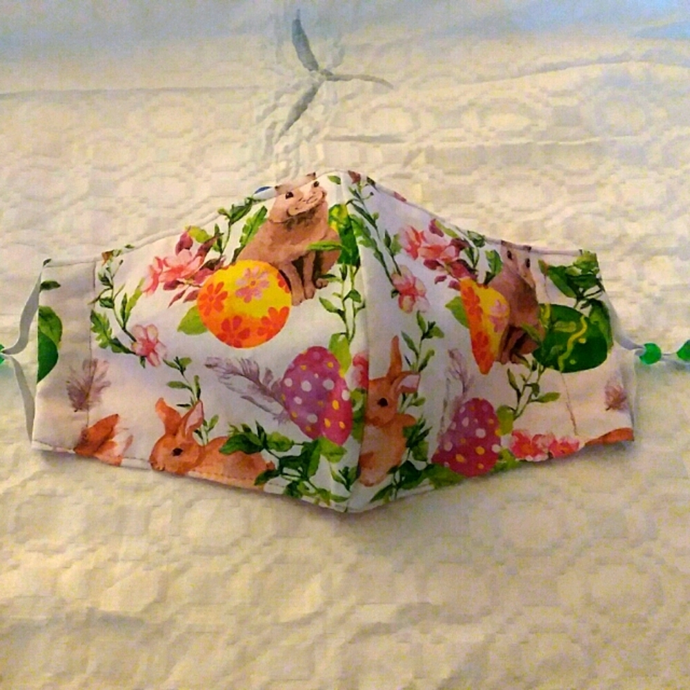 Bunnies and Eggs Face Mask